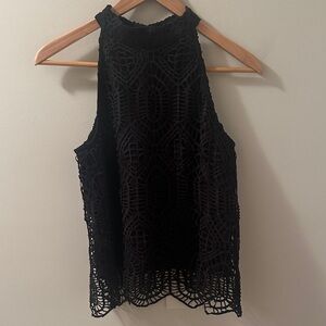 J.O.A. Black Sleeveless Halter Top